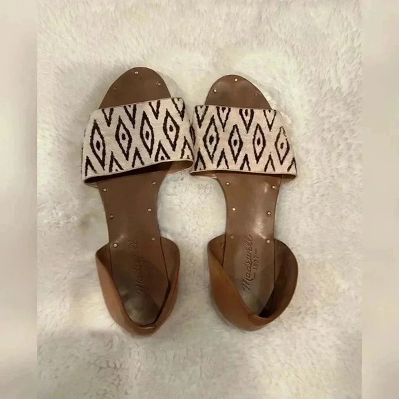 Madewell Thea Ikat Print Sandals Calf Hair - Picture 2 of 8